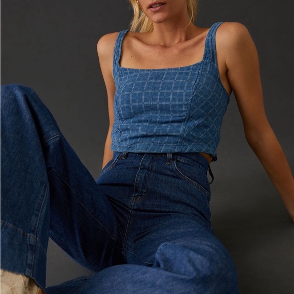 Pilcro Cotton Corset Tank & Buttondown - Picture 7 of 7